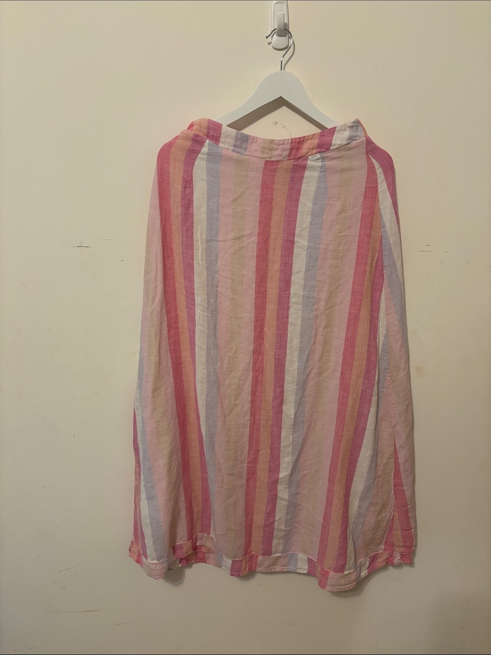 Splendid Pink Linen Maxi  Skirt